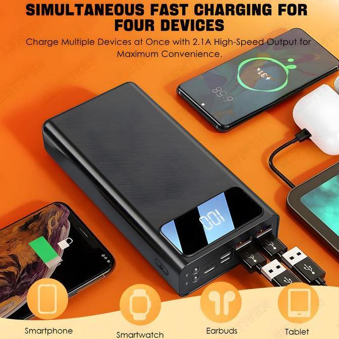 Lansungkirim- Puning Lentiven Power Bank 60000Mah Powerbank Baterai
