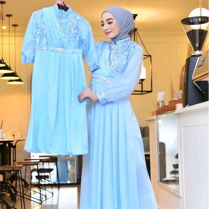 Couple Dress Nagita Ibu Anak Dress Muslim Anak Gamis Lebaran Baju Pesta Outfit Kondangan Maxmara Pay