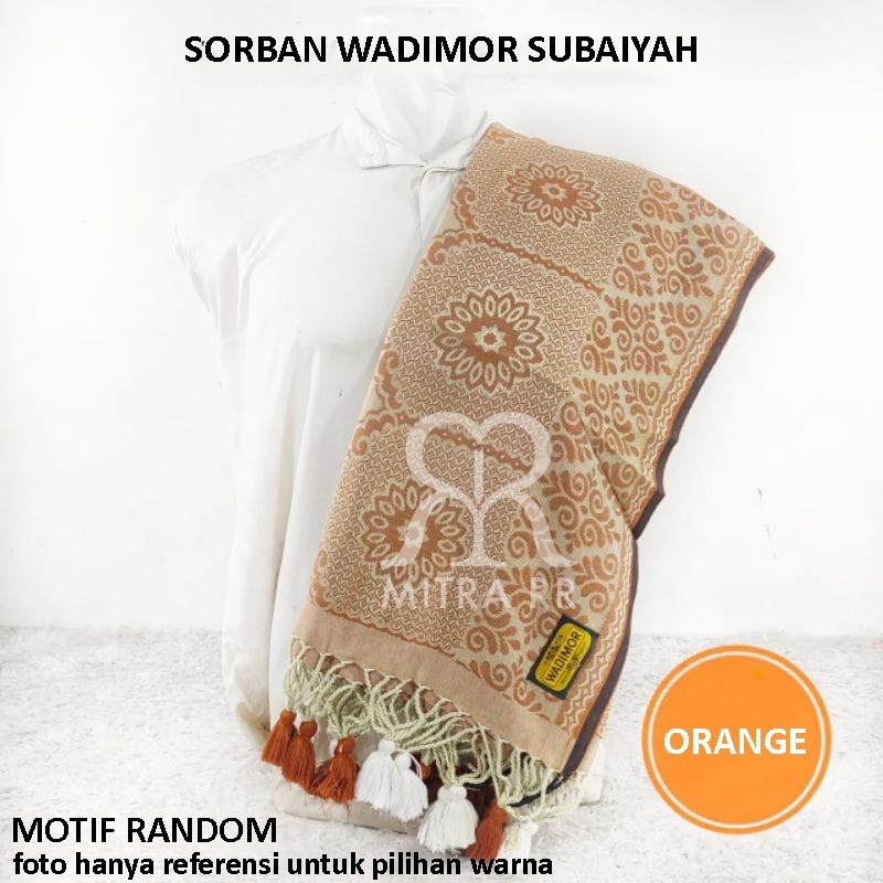 Sorban Wadimor Subaiyah Santri Pria Dewasa Motif Warna Putih Hitam Terbaru Syal Arab Habib Surban Pa