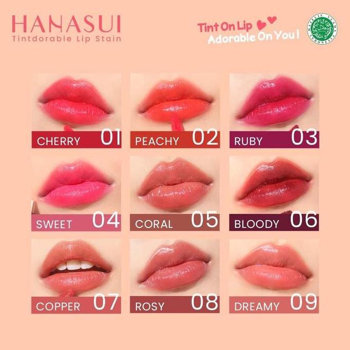 Lansungkirim- Hanasui Tintdorable Lip Stain - Lip Tint | Bpom Liptint Lip  Tint Lipstick Gloss