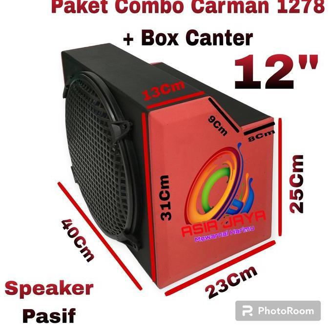 Paket Combo Speaker Subwoofer 12 Inch CM 1278 CARMAN 1278 Plus Box 12inch Canter terlaris
