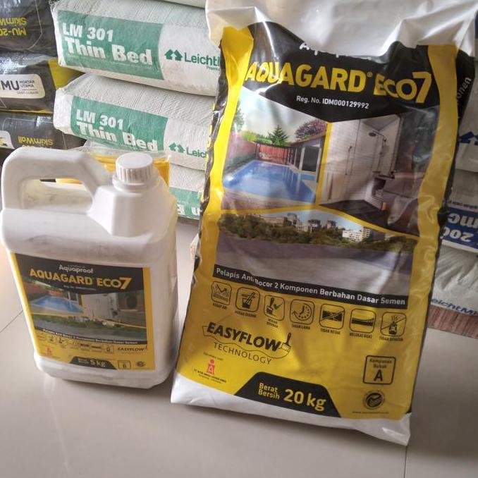 Aquagard eco7 pelapis anti bocor 2 komponen 25 kg aquaproof sika ojek terlaris