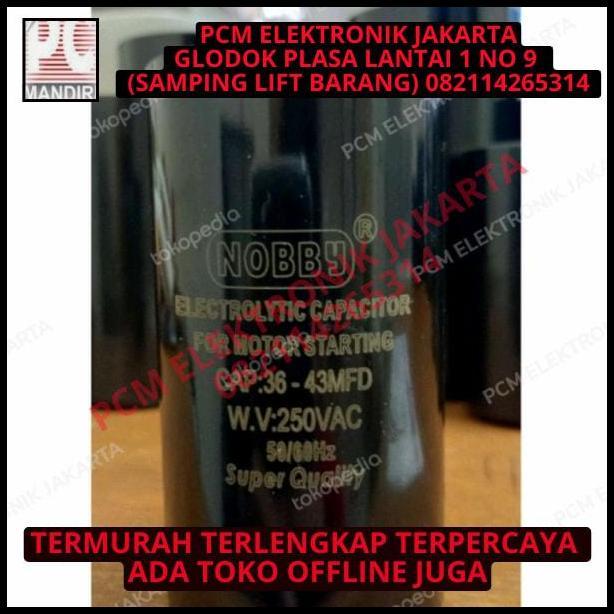 GRATIS ONGKIR KAPASITOR STARTING 36-43UF 125V 125VOLT 125 VOLT 36-43 UF 43 MFD NOBBY 