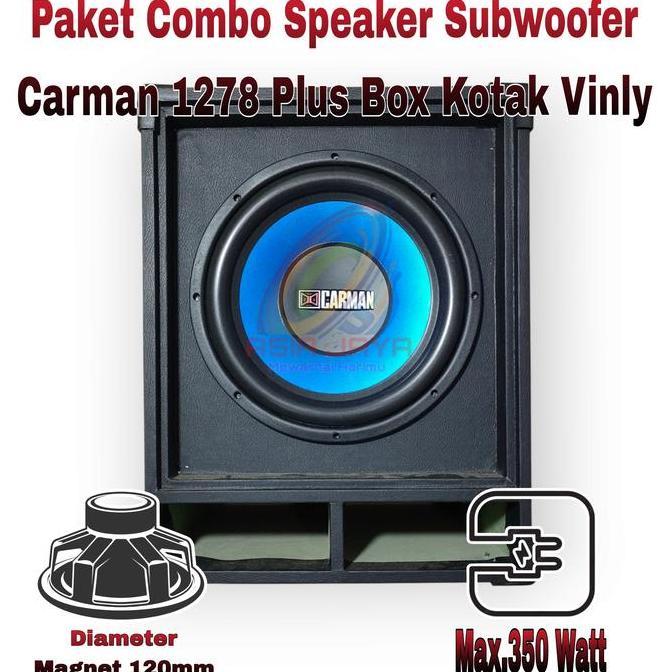 Paket Combo Speaker Subwoofer Pasif 12 Inch CARMAN 1278 Plus Box Kotak Vinyl 12 inch terlaris