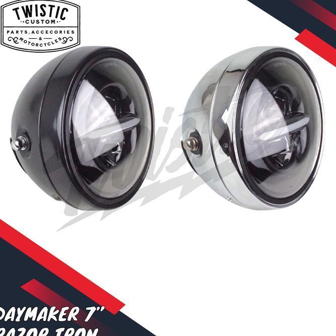 Headlamp Lampu Depan Led Daymaker Razor Tron Motor Custom Universal