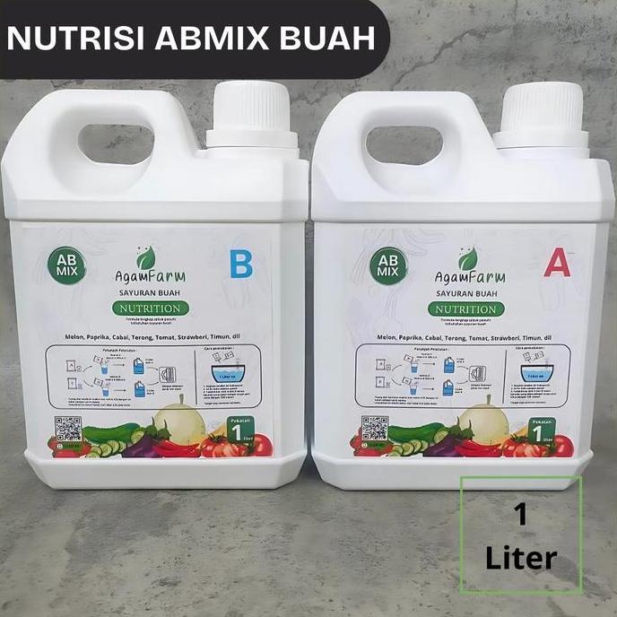 Tmn- Nutrisi Hidroponik Ab Mix Sayuran Buah Cair 1 Liter