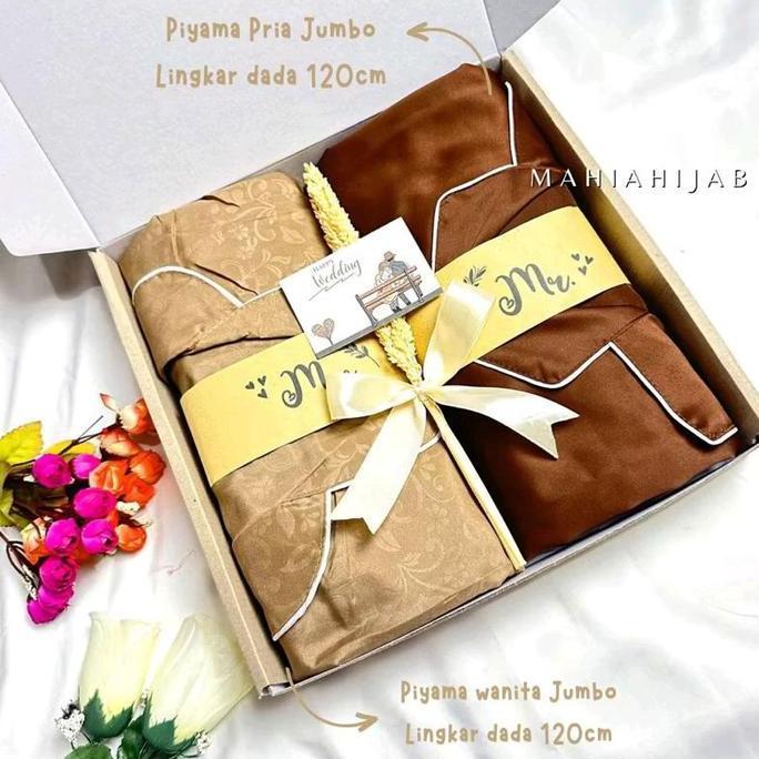 Hampers Pernikahan Piyama JUMBO / Gift Set Box Piyama Couple Pasangan / Kado Souvenir Wedding,Annive