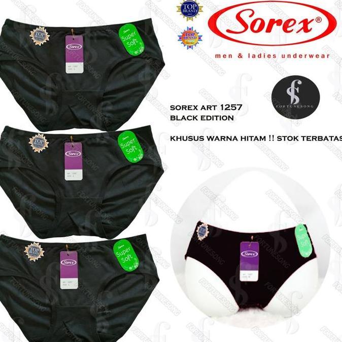 Celana Dalam Wanita Sorex KHUSUS HITAM Art 1257 Black Edition