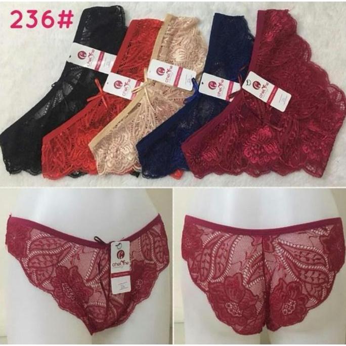 CD RENDA 236 TRANSPARANT MINI BRUKAT V236 CELANA DALAM