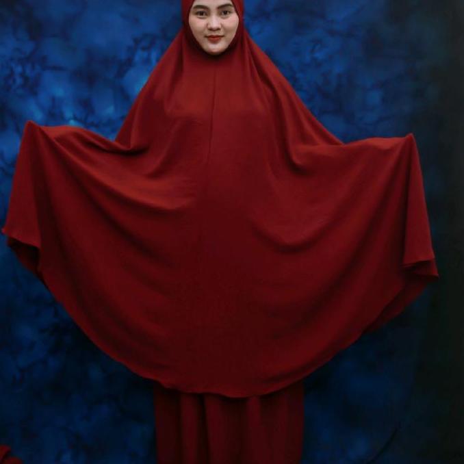 mukena dagu  kasarubiah Syar'i menutup dagu ukuran super jumbo warna lengkap kringkel adem Dewasa Mu