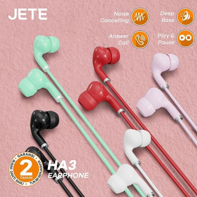 Jdg- Headset | Headphone | Handsfree | Earphone Jete Ha 3 Original
