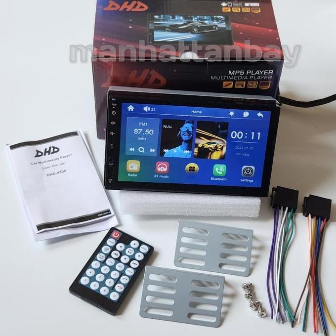 Head Unit Double Din Full Glass Touch Panel 7 Inch DHD-4300