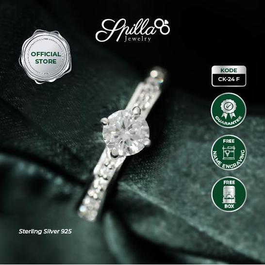 [PO 15 Hari] Spilla Jewelry Cincin Wanita CK-24 Cincin Nikah Perak SIlver