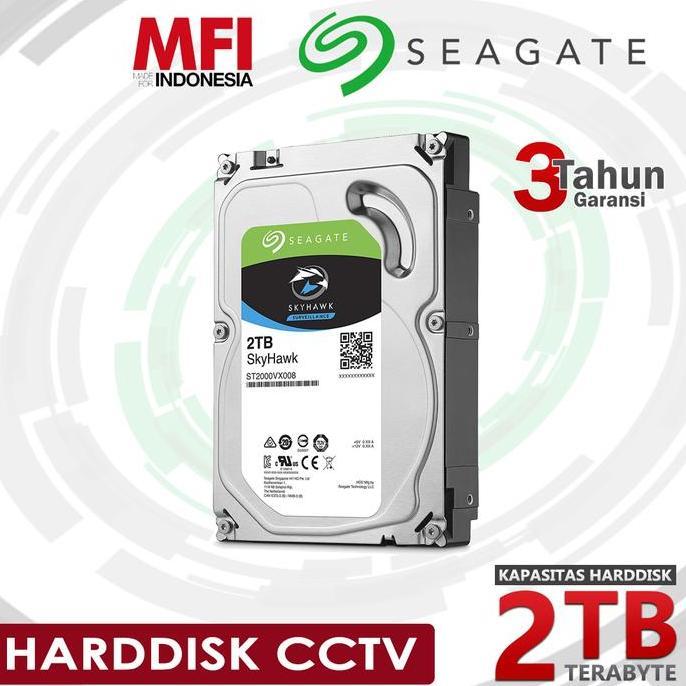 HARGA DISC - SEAGATE SKYHAWK 2TB MFI HDD CCTV HARDDISK HARDISK 2 TERRA SURVEILLANCE