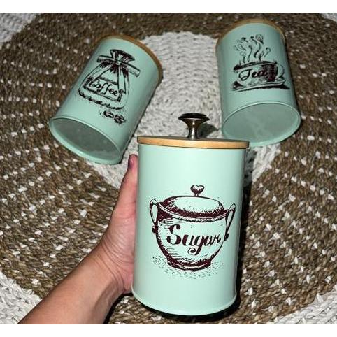 Grosir Wadah Kopi Gula Teh Set Wadah Gula Set Canister Set Tempat Kopi Gula Teh