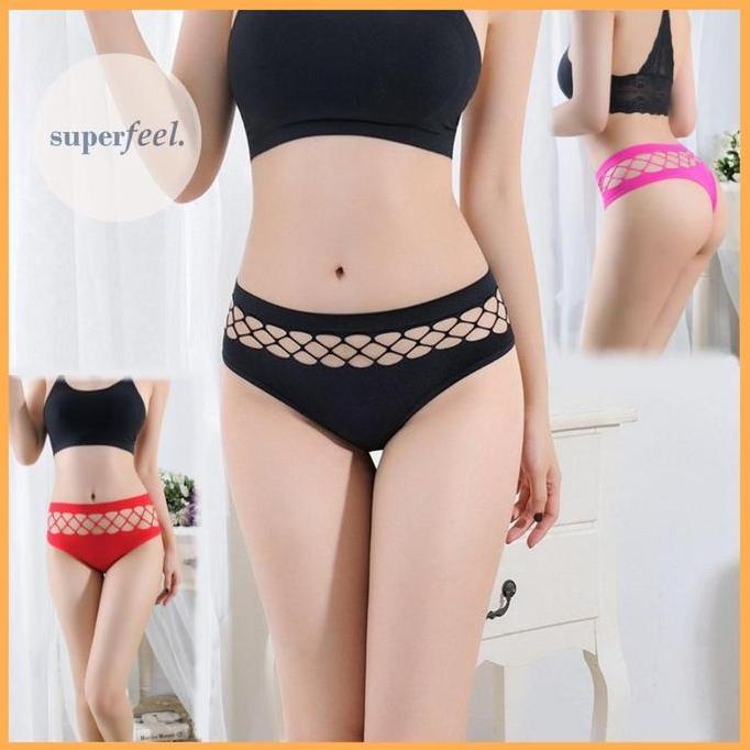 SFL CELANA DALAM CD THONG MID SOFT LINGERIE BOLONG T WANITA Y 307