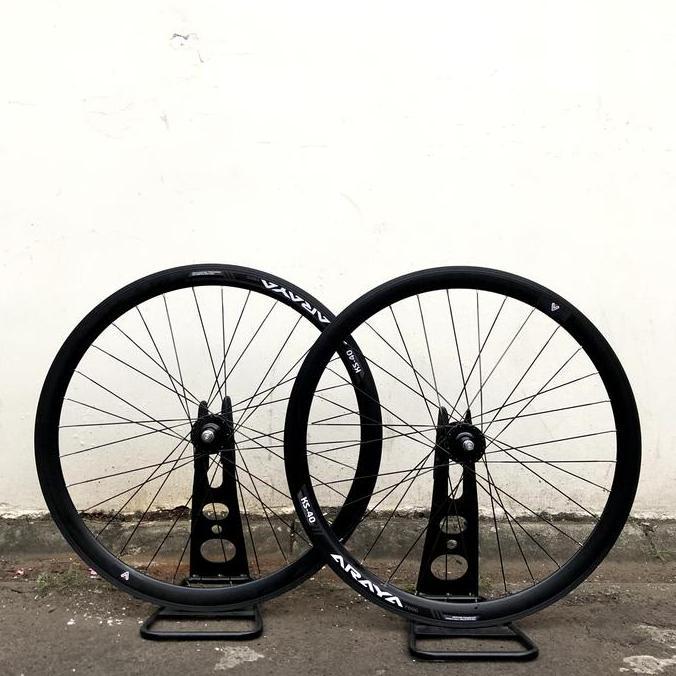 wheelset araya ks40 32 hole spoke aero pipih fixie sepasang