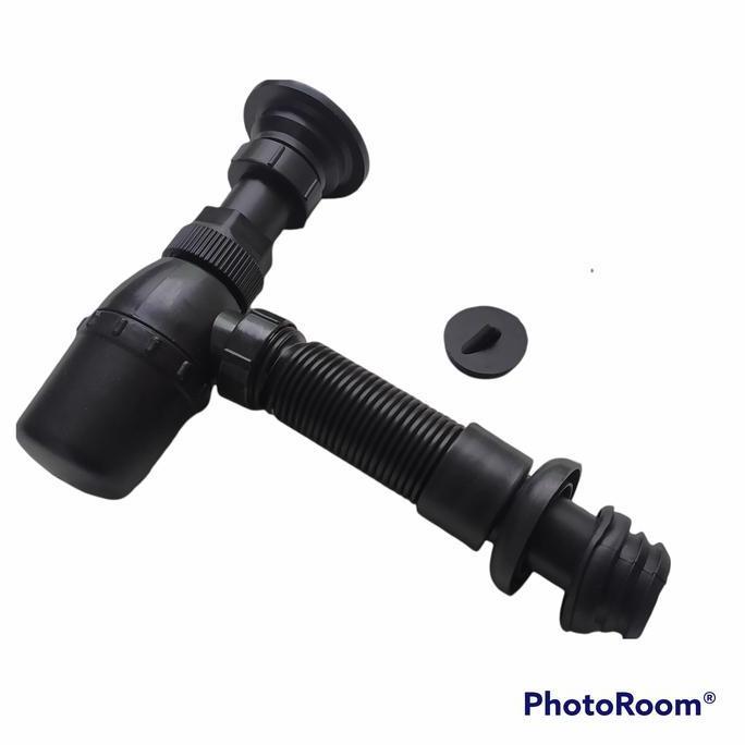Byurr- Afur Wastafel Black/Sifon Pvc Wastafel Black/Afur Pembuangan Wastafel