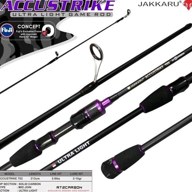 New joran UL jakkaru accustrike 702 UL SOLID CARBON RING FUJI