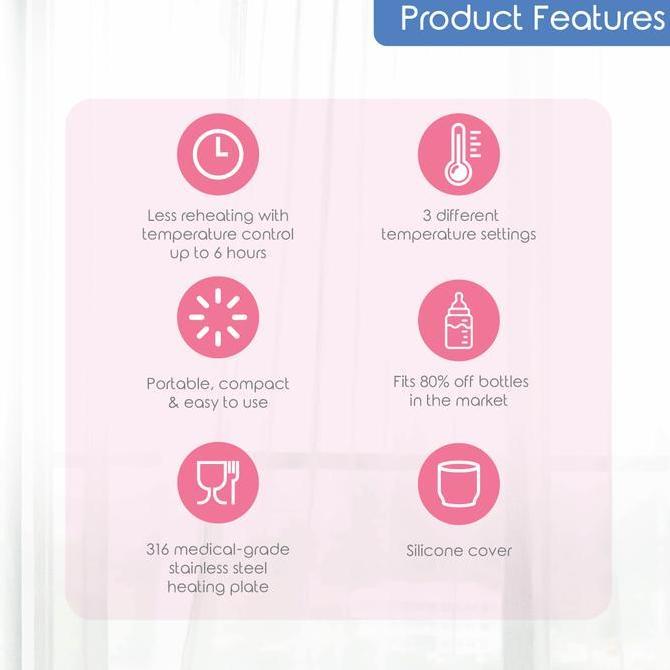 Bybsand- Momama Intelligent Bottle Milk Warmer - White Penghangat Asi Pemanas Susu Botol Minum Bayi 