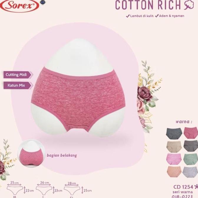 SOREX Cd Wanita Cotton Rich Lembut 1254 Cd Katun Premium