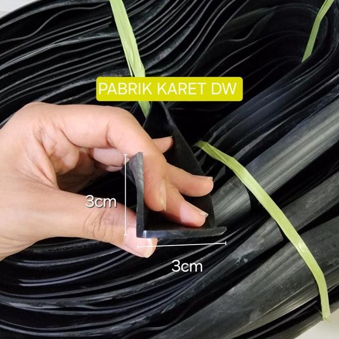 Lansungaja- Karet Pengaman Siku 3X3 Cm Pengaman Sudut 3X3Cm Karet List Letter L