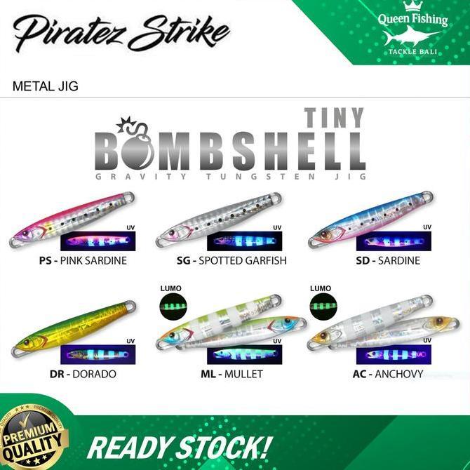 TERMURAH - JIG TUNGSTEN TINY BOMBSHELL Piratez Strike - Metal JIG FISHING LURE