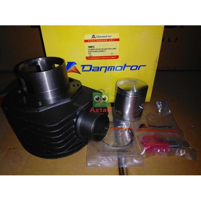 Cylinder Blok Seher Komplit Vespa PXE Excel Lubang 3 Danmotor Original