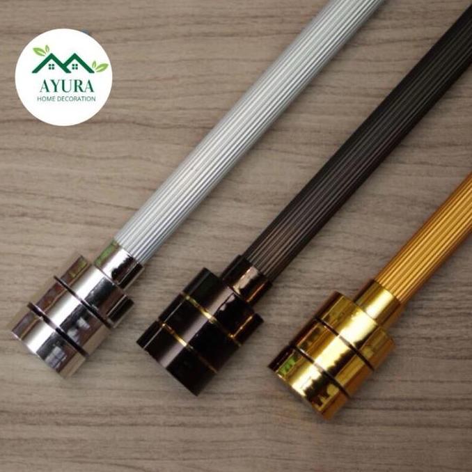 Byurr- Besi Gorden Tutup Minimalis / Batang Gorden Minimalis /Batang Rollet Gorden Minimalis