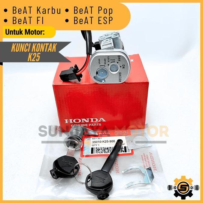 Kunci Kontak Set K25 Keyset Original Honda Beat Karbu Beat FI Beat Pop Beat ESP Kunci Motor 1 Set Ke