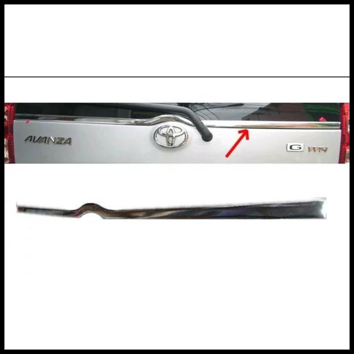TERLARIS LIS LIST KACA PINTU BAGASI BELAKANG MOBIL TOYOTA AVANZA / DAIHATSU XENIA 2006 - 2011 CHROME