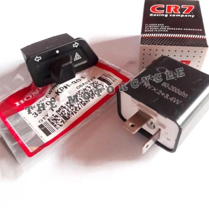 DR214 - tombol saklar sen Hazard + flasher sen cr7 beat karbu Supra x 125 Motor Motorcycle