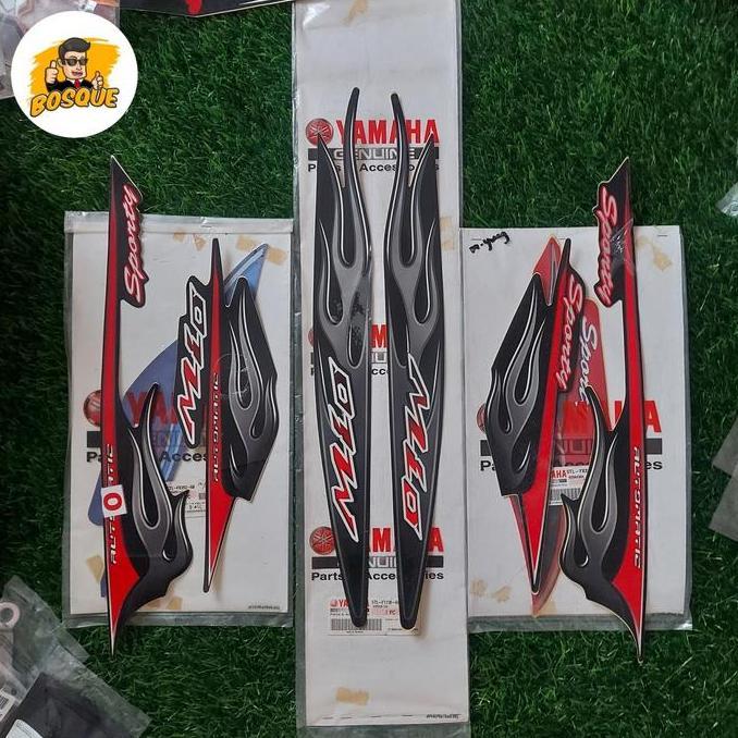 Striping Mio Sporty Hitam Api 2007 Ori YGP Kode 5TL