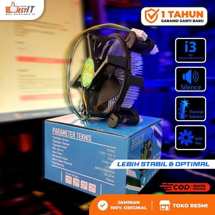 DB72 - FAN PROCESSOR Intel LGA 775 / 1150 / 1151 /1156 / 1155 Core i3 Coleron