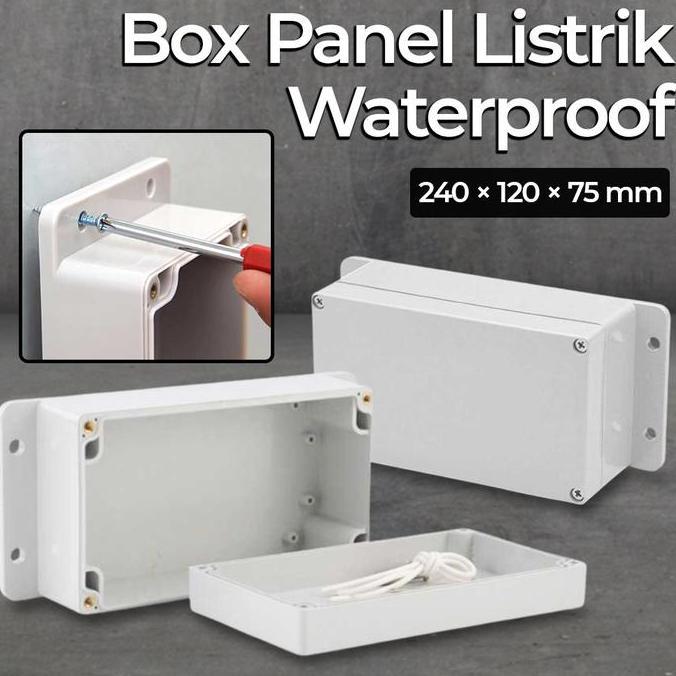DE183 - Box Panel Listrik Outdoor Bok Lampu Kotak Kecil PLTS Waterproof