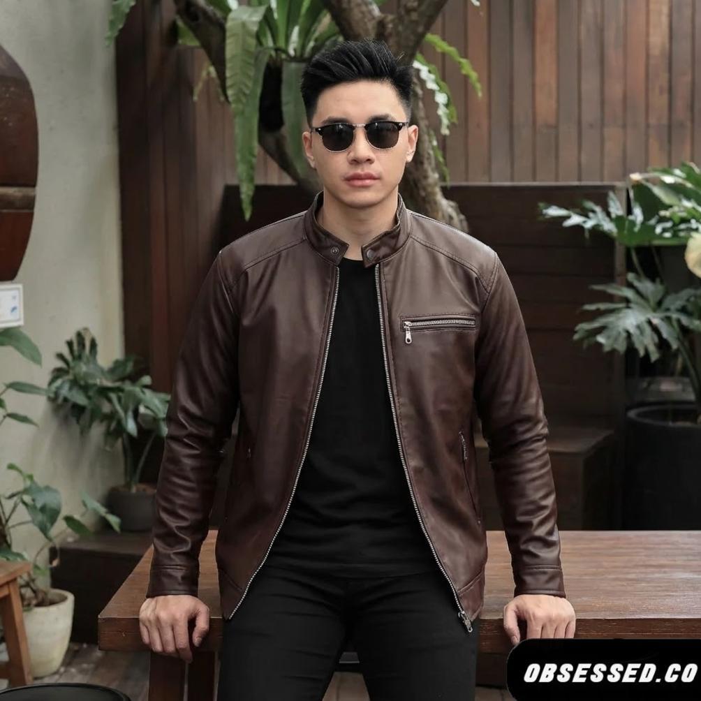 ORIGINAL JAKET KULIT MOTOR PRIA ELEGAN TAHAN AIR JAKET KULIT PRIA KASUAL EXCLUSIVE SERIES FERRARI / 