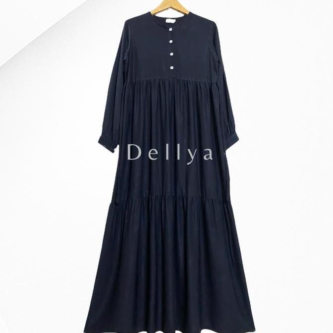 Thalia Gamis Rayon Twill Premium | Dress Polos | Gamis Katun Rayon Twill Susun | Gamis Wanita Murah 