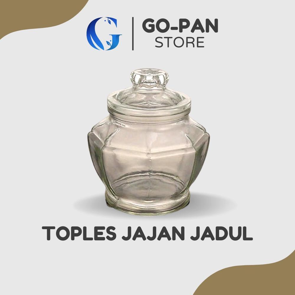Toples Tempat penyimpanan Makanan dan Kue Lebaran Kedaung Model Jadul Tutup Kaca Kedap Udara