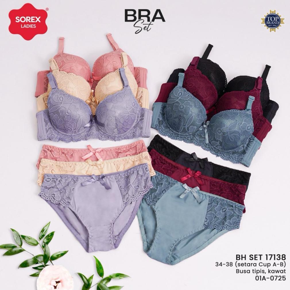 (new model) Bh set | bra + cd SOREX 17138 pakai kawat dan busa sedang