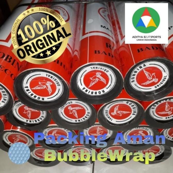 Kok Robina Putih GRADE 1 Bulu Bulat Kualitas Bagus Shuttlecock Badminton Bal Bulutangkis Raket