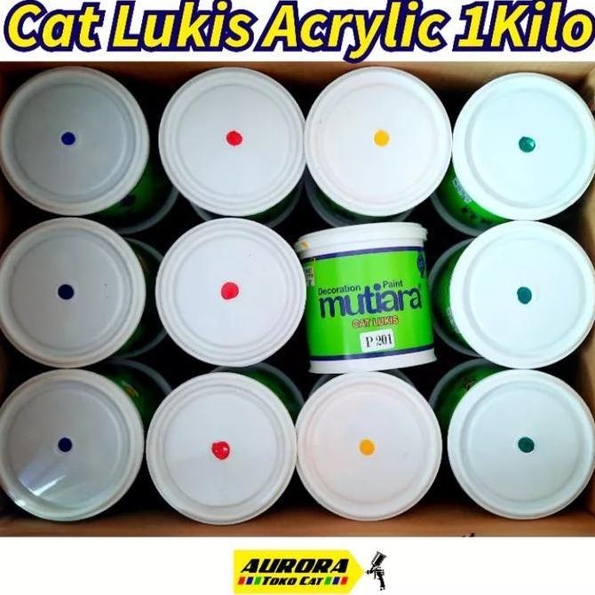 Cat Lukis MUTIARA crylic 1Kilo 1 Kg Cet Akrilik Akrilic Cat Lukis Mura ZER