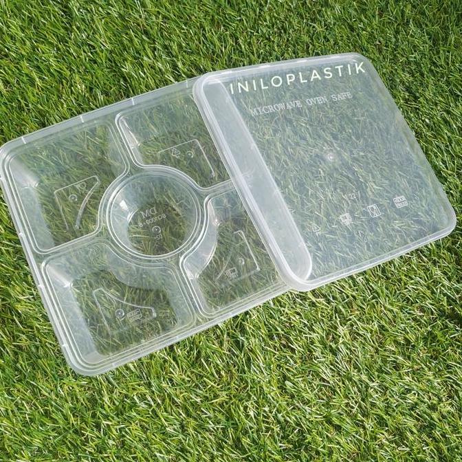 [25pcs] Thinwal DM 1000ml Sekat 5 / Thinwall Kotak Plastik 1000 ml
