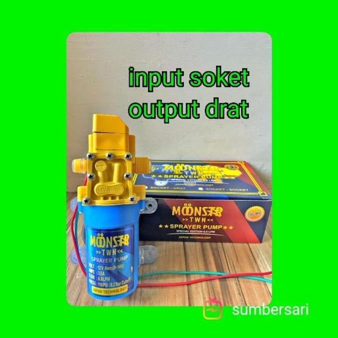 pompa air 12 volt 110 PSI 6 LPM output DRAT MONSTAR