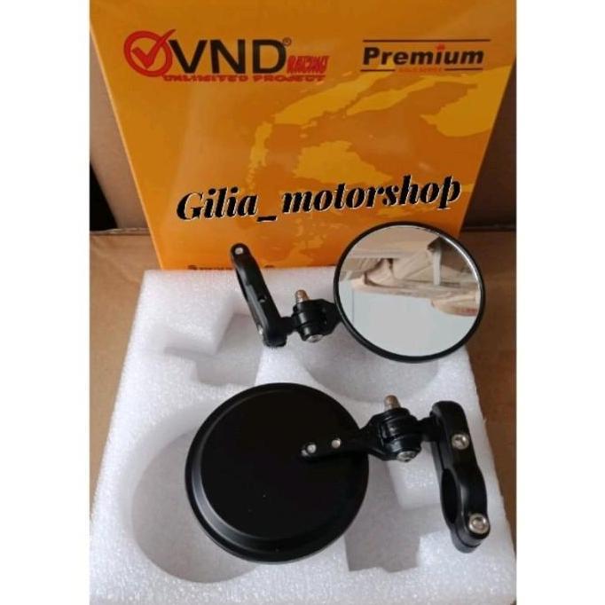 Allthebest- Spion Motor Bulat Jepit Stang Spion Kaca Bening supermoto Vnd Trail
