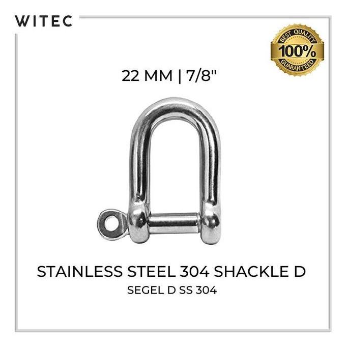 Shackle D SS 304 / Segel D 22mm (7/8) Sambungan Rantai SS304