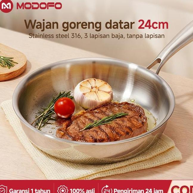 Ofo Panci Stainless Steel Wajan Penggorengan Anti Lengket Wajan Stainless Steel Anti Lengket Wajan P