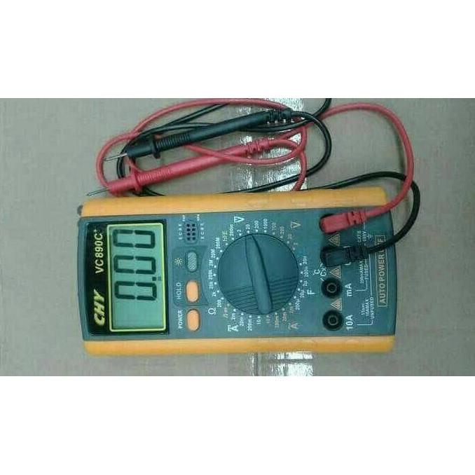 MultiMeter/MultiTester Digital Bisa Ukur Kapasitor dll Komplit CHY890C TERBATAS