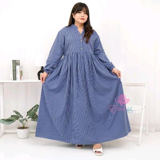 Jumbo gamis saffa katun flanel premium ld 120 130 140 cm