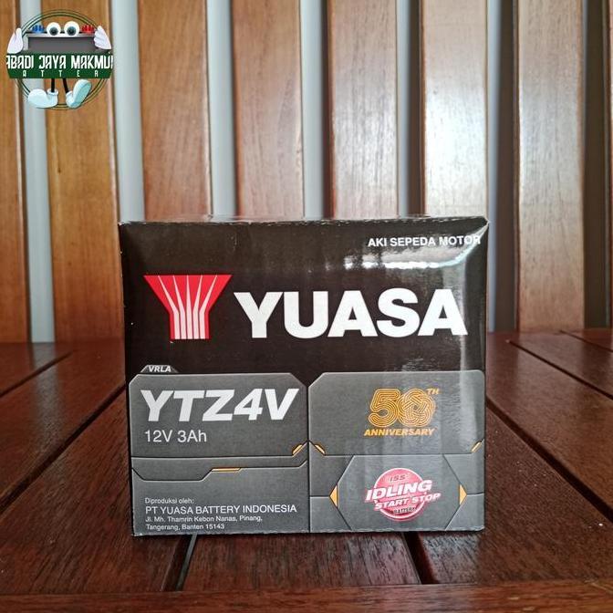 Aki untuk Honda Beat, Mio, Vario 110, Vixion Yuasa YTZ4V Yuasa