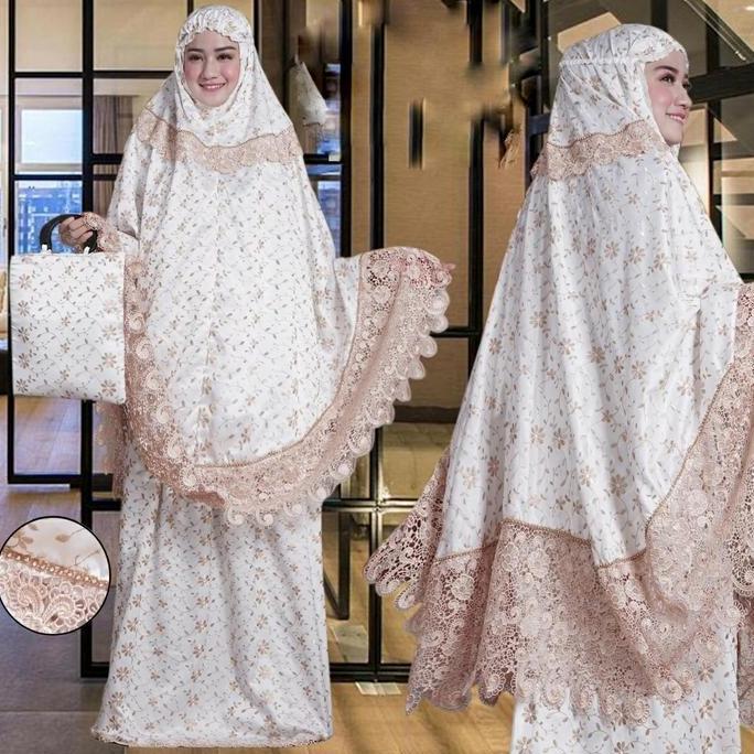 mukena dewasa putih jumbo bordir mewah mukena ramadan terbaru matahari